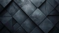 Abstract geometric pattern of dark grey squares and triangles. A modern and minimalist background. Suitable for use as a Royalty Free Stock Photo