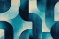 Abstract Geometric Pattern with Blue and White Hues Royalty Free Stock Photo