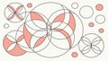 Abstract geometric pattern , dynamic intersecting lines vector design Generative AI Royalty Free Stock Photo