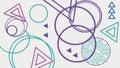 Abstract Geometric Pattern with Dynamic Lines, vector design Generative AI Royalty Free Stock Photo