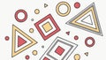 Abstract Geometric Pattern with Dynamic Overlapping Shapes, vector design Generative AI Royalty Free Stock Photo