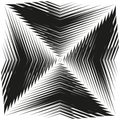 Abstract geometric pattern, dynamic vortex effect, black and white contrast, optical illusion.