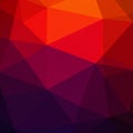 Abstract geometric pattern featuring an array of red and orange polygons. The design Royalty Free Stock Photo