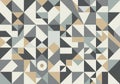 Abstract geometric pattern featuring an array of triangles, squares, Royalty Free Stock Photo