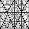 Geometric pattern featuring a complex arrangement of intersecting lines Royalty Free Stock Photo