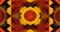 Abstract geometric pattern featuring hexagonal and triangular shapes in warm hues Royalty Free Stock Photo