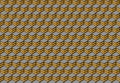 Abstract geometric pattern featuring interlocking gray and gold cubes, creating a dynamic, chevronlike effect Royalty Free Stock Photo