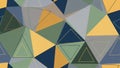Geometric pattern featuring interlocking triangles in shades of green, Royalty Free Stock Photo
