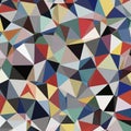 Abstract geometric pattern featuring a mosaic of colorful, irregular polygons Royalty Free Stock Photo