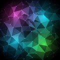 Overlapping translucent triangles in vibrant colors, including Royalty Free Stock Photo