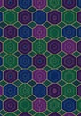 Abstract geometric pattern featuring a repeating design of interconnected octagons Royalty Free Stock Photo
