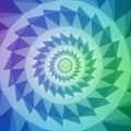 Abstract geometric pattern featuring a spiral of interlocking triangles Royalty Free Stock Photo