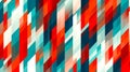 Abstract geometric pattern featuring vibrant red, blue, white, and orange diagonal shapes Royalty Free Stock Photo