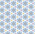 Abstract geometric pattern, floral background.