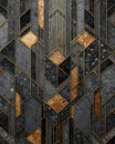 Abstract Geometric Pattern with Gold and Dark Tones Background Royalty Free Stock Photo