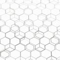 Abstract Geometric Pattern of Interconnected Hexagons and Cubes on a White Background Keywords: abstract, geometric, pattern, Royalty Free Stock Photo