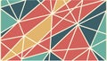Abstract geometric pattern of interlocking colorful triangles, vector design Generative AI Royalty Free Stock Photo