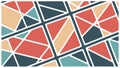 Abstract geometric pattern of interlocking colorful triangles, vector design Generative AI Royalty Free Stock Photo