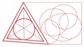 Abstract Geometric Pattern with Interlocking Rhombus Shapes, vector design Generative AI Royalty Free Stock Photo