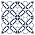 Abstract geometric pattern of interlocking shapes, modern design, vector design Generative AI Royalty Free Stock Photo