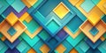 Abstract geometric pattern of interlocking squares and rectangles with gradient color effects. Generative AI Royalty Free Stock Photo