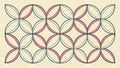 Abstract geometric pattern with interlocking triangular shapes, vector design Generative AI Royalty Free Stock Photo