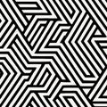 Abstract geometric pattern of intersecting black and white lines Royalty Free Stock Photo