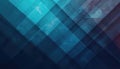 Abstract geometric pattern with intersecting diagonal lines, squares in deep blue, teal tones. Textured surface with subtle Royalty Free Stock Photo