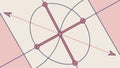 Abstract Geometric Pattern with Intersecting Lines and Shapes, vector design Generative AI Royalty Free Stock Photo