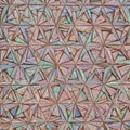 Abstract geometric pattern of iridescent triangular tiles Royalty Free Stock Photo