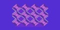 Abstract Geometric Pattern of Isometric Purple Cubes with a Mesmerizing Three Dimensional Optical Illusion Effect Royalty Free Stock Photo