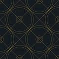 Abstract geometric pattern with lines, circles. Vector Royalty Free Stock Photo