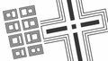 Abstract Geometric Pattern, Lines and Squares, vector design Generative AI Royalty Free Stock Photo