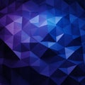 Abstract geometric pattern with a low-poly triangular design in various shades of blue Royalty Free Stock Photo