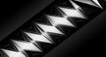 Abstract geometric pattern of metallic triangles on dark background Royalty Free Stock Photo