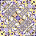 Abstract geometric pattern with multiple overlapping circles and squares Royalty Free Stock Photo