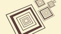 Abstract geometric pattern of nested squares with perspective vector design Generative AI Royalty Free Stock Photo