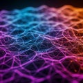 Abstract geometric pattern with a network of interconnected lines and nodes forming Royalty Free Stock Photo