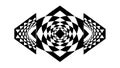 Abstract geometric pattern optical illusion decorative design, vector design Generative AI Royalty Free Stock Photo