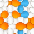 Abstract Geometric Pattern with Orange Blue and White Royalty Free Stock Photo