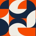 Abstract geometric pattern with orange white and blue Royalty Free Stock Photo