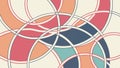Abstract geometric pattern with overlapping circles and shapes design vector design Generative AI Royalty Free Stock Photo
