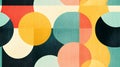 Abstract Geometric Pattern with Overlapping Circles and Textured Background Royalty Free Stock Photo