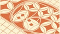 Abstract Geometric Pattern with Overlapping Circular Motifs, vector design Generative AI Royalty Free Stock Photo