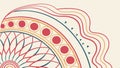 Abstract geometric pattern of overlapping circular segments vector design Generative AI Royalty Free Stock Photo