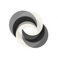 Abstract geometric pattern of overlapping circular shapes, creating a visually Royalty Free Stock Photo
