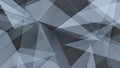 Abstract geometric pattern with overlapping translucent triangles and thin white lines creating a complex, modern, monochromatic Royalty Free Stock Photo