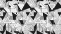 Abstract geometric pattern of overlapping triangles in grayscale tones Royalty Free Stock Photo