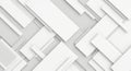 Abstract geometric pattern of overlapping white rectangles and squares with subtle shadows white background white background Royalty Free Stock Photo