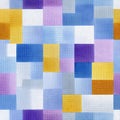 Abstract Geometric Pattern with Pastel Blue Purple and Yellow Royalty Free Stock Photo